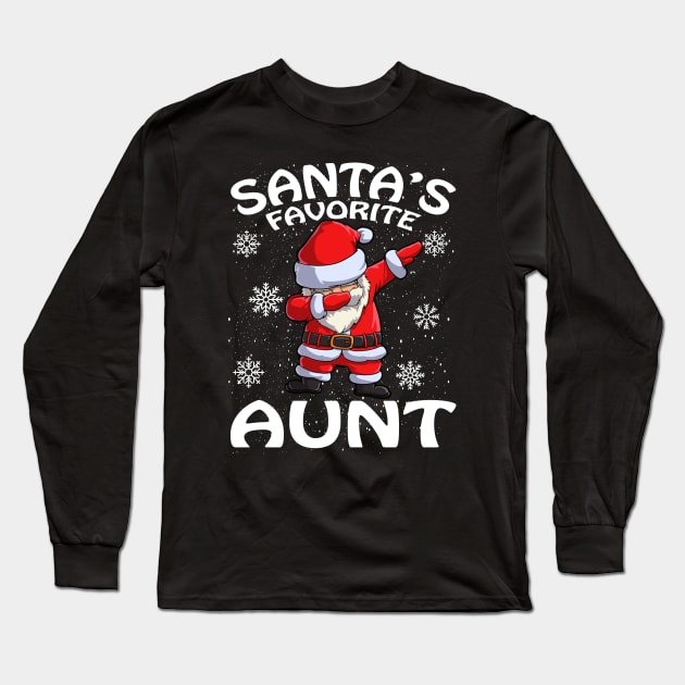 Santas Favorite Aunt Christmas Long Sleeve T-Shirt by intelus